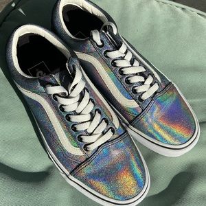 Holographic Rainbow Vans - Size 8